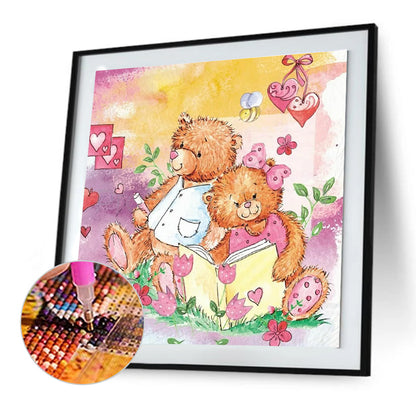 Teddy Bear - Full Round Drill Diamond Painting 30*30CM