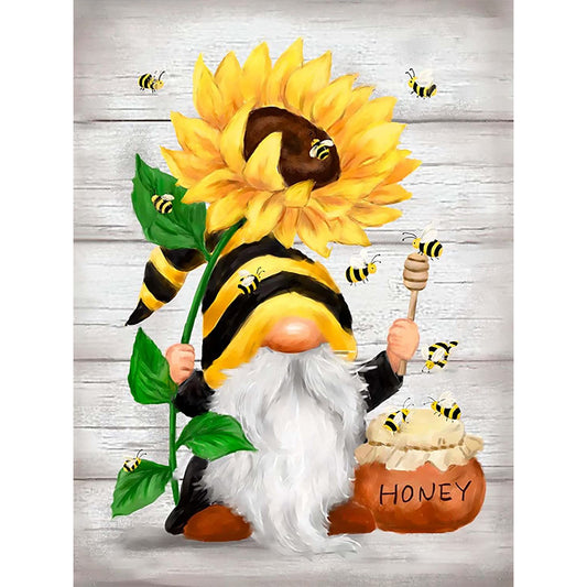 Sunflower Gnome - Full Round Drill Diamond Painting 30*40CM