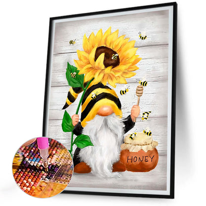 Sunflower Gnome - Full Round Drill Diamond Painting 30*40CM