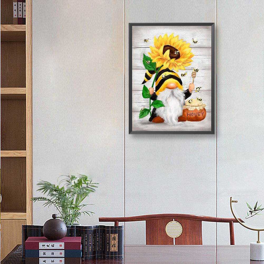 Sunflower Gnome - Full Round Drill Diamond Painting 30*40CM