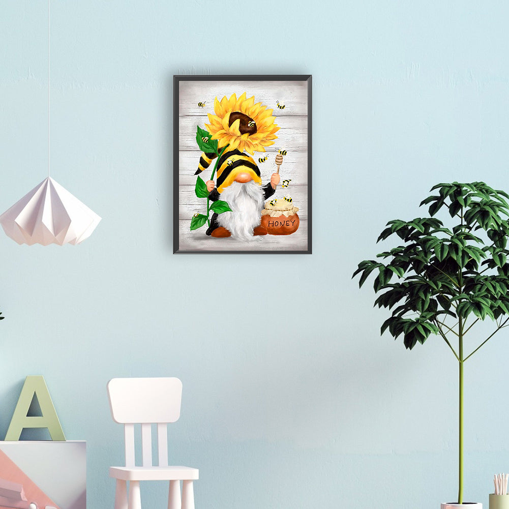 Sunflower Gnome - Full Round Drill Diamond Painting 30*40CM