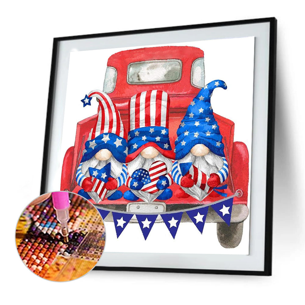 American Flag Goblin - Full Round Drill Diamond Painting 30*30CM