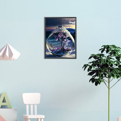 Flower Pendant - Full Square Drill Diamond Painting 20*30CM