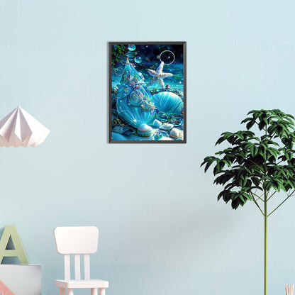 Blue Starfish - Full Square Drill Diamond Painting 20*30CM