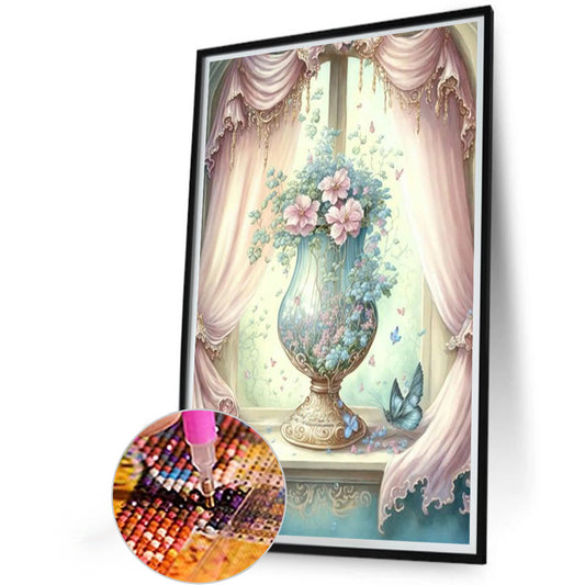 Flower Goblet - Full Square Drill Diamond Painting 20*30CM