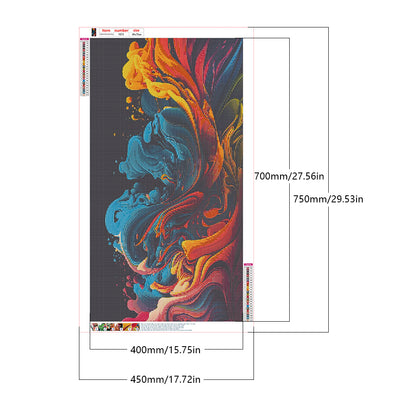 Color Pigment - Full Round Drill Diamond Painting 40*70CM