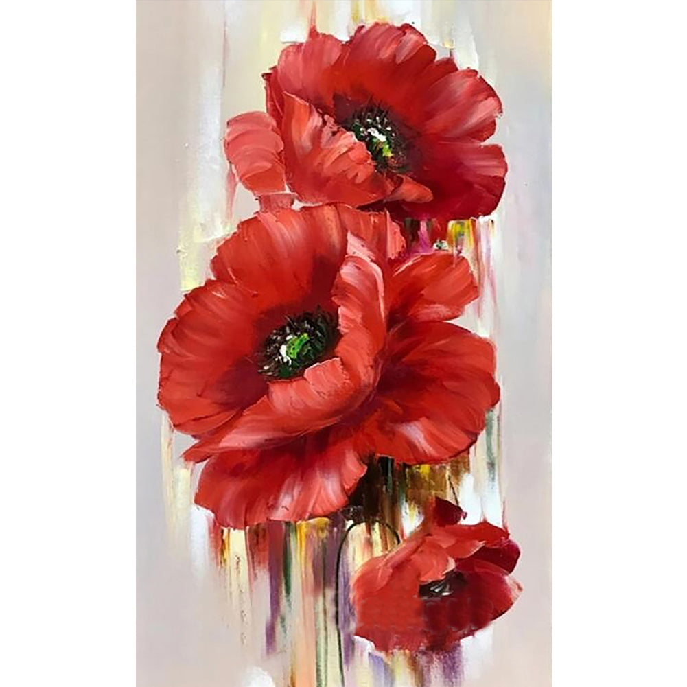 Poppies - Full Round Drill Diamond Painting 40*70CM