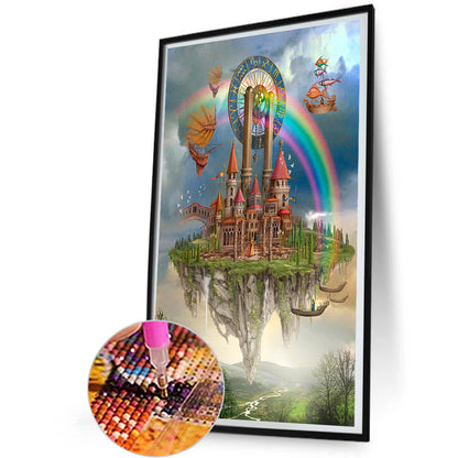 Castle In The Sky - Full Round Drill Diamond Painting 30*50CM