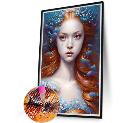 Girl - Full Round Drill Diamond Painting 40*60CM