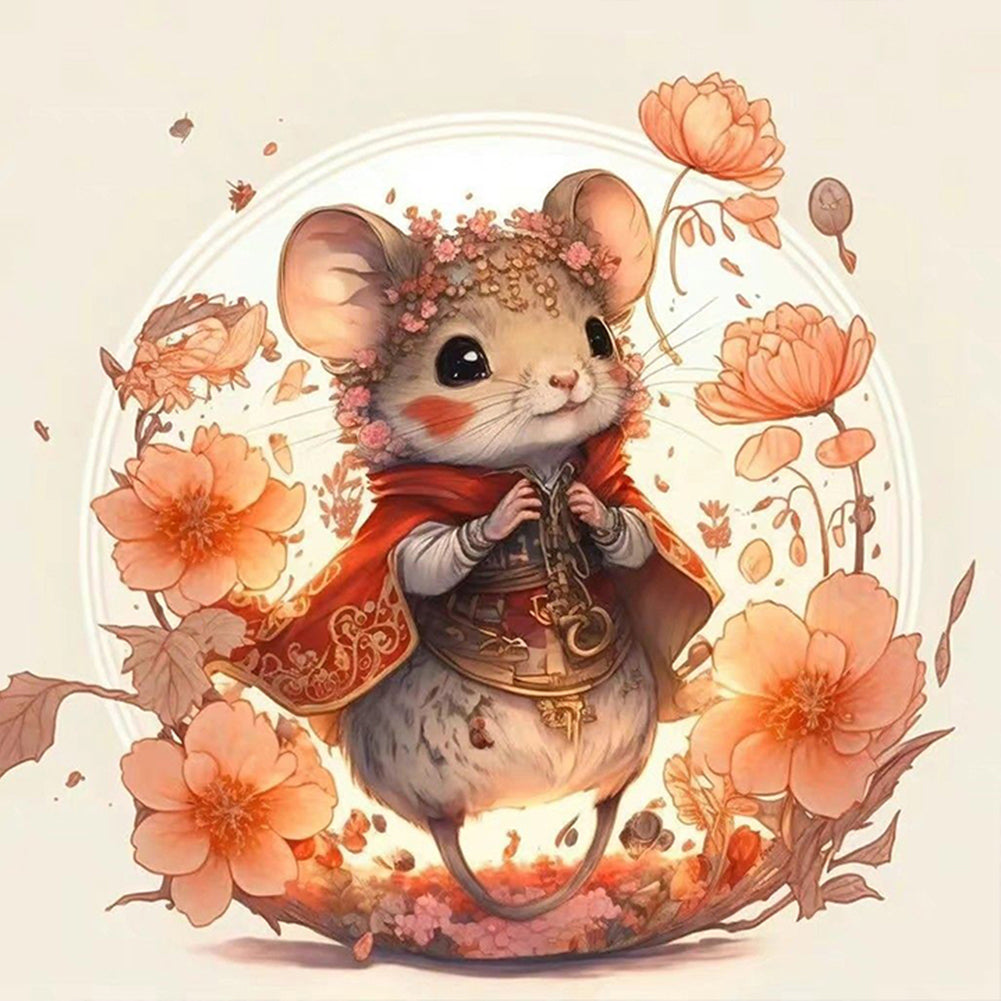 Costumed Mouse - Full Round Drill Diamond Painting 30*30CM