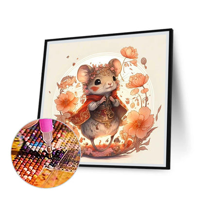 Costumed Mouse - Full Round Drill Diamond Painting 30*30CM