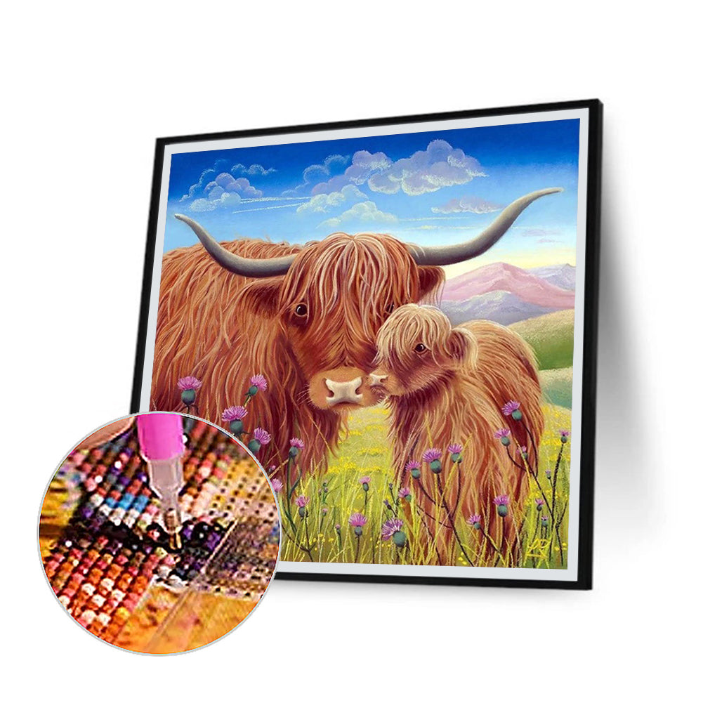 Highland Yak - Full Square Drill Diamond Painting 50*50CM