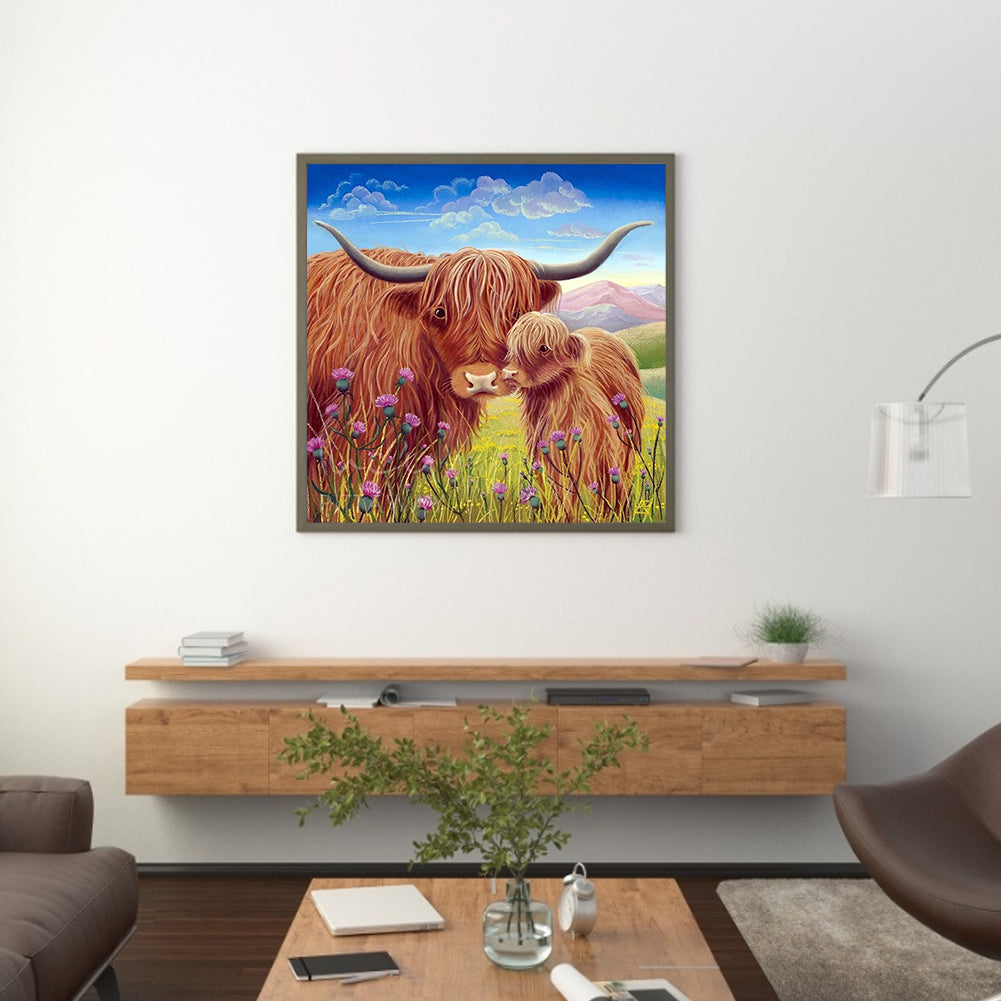 Highland Yak - Full Square Drill Diamond Painting 50*50CM