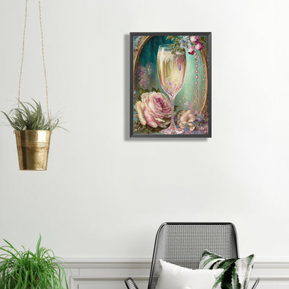 Flower Goblet - Full Square Drill Diamond Painting 30*40CM