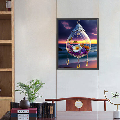 Flowers Wind Chimes - Full Square Drill Diamond Painting 40*50CM