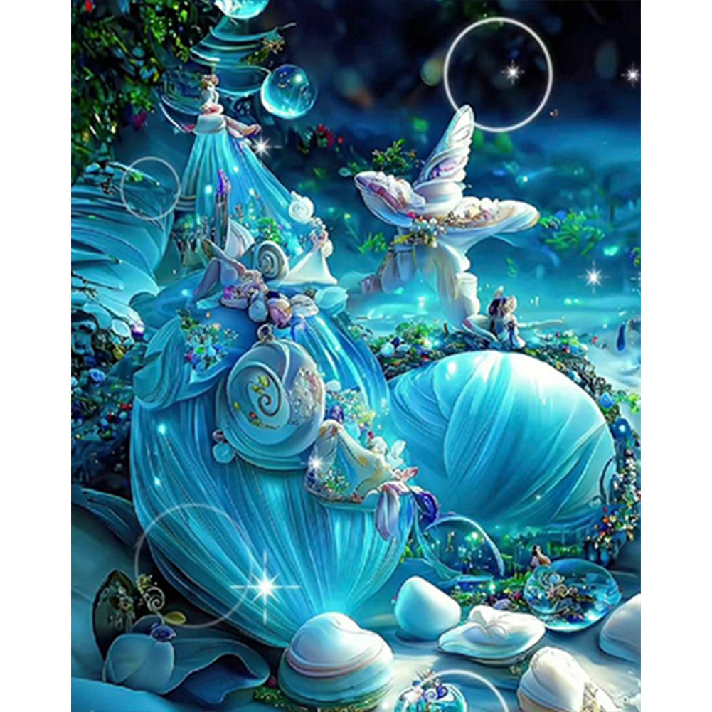 Blue Shell - Full Square Drill Diamond Painting 40*50CM