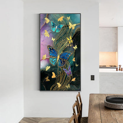 Gilt Butterfly - Full Round Drill Diamond Painting 40*70CM