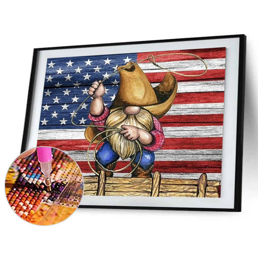Cowboy Gnome - Full Round Drill Diamond Painting 40*30CM