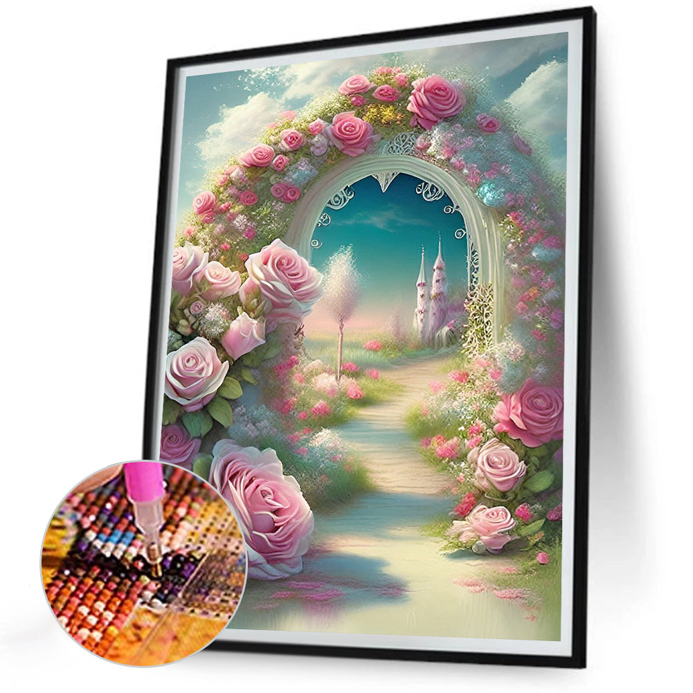 Beautiful Back Garden - Full Round Drill Diamond Painting 30*40CM