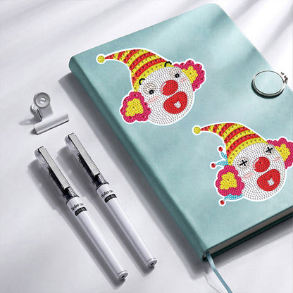 4pcs Diamond Mosaic Sticker Art Crafts Clown DIY for Kids Beginner Children Gift