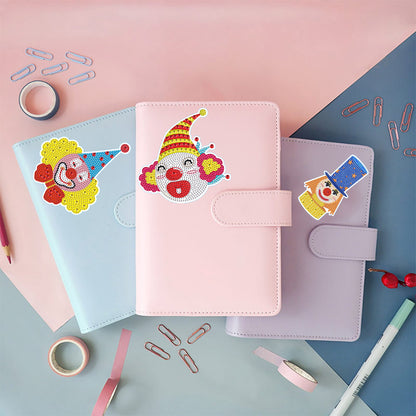 4pcs Diamond Mosaic Sticker Art Crafts Clown DIY for Kids Beginner Children Gift