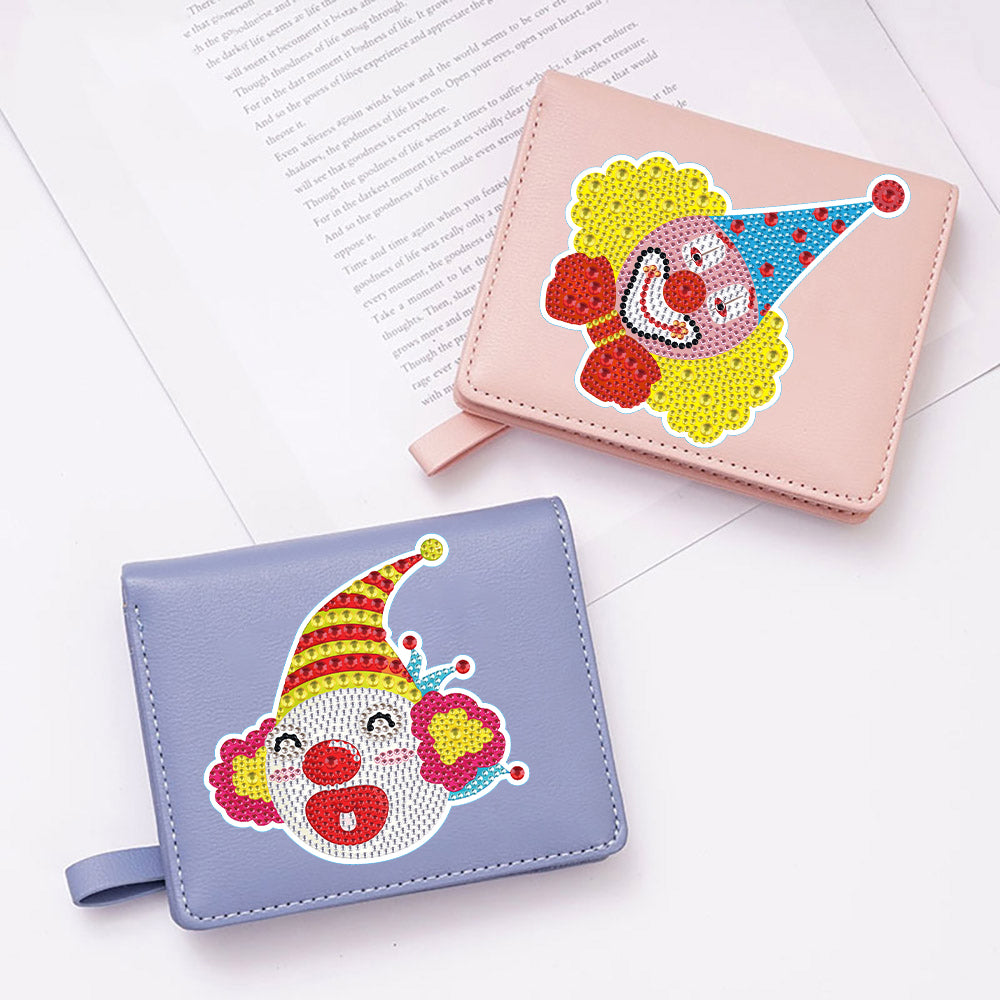 4pcs Diamond Mosaic Sticker Art Crafts Clown DIY for Kids Beginner Children Gift