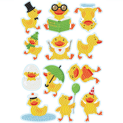 2pcs Diamond Mosaic Sticker Art Crafts Animal DIY Cartoon Stickers Children Gift