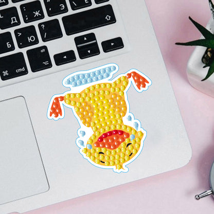 2pcs Diamond Mosaic Sticker Art Crafts Animal DIY Cartoon Stickers Children Gift