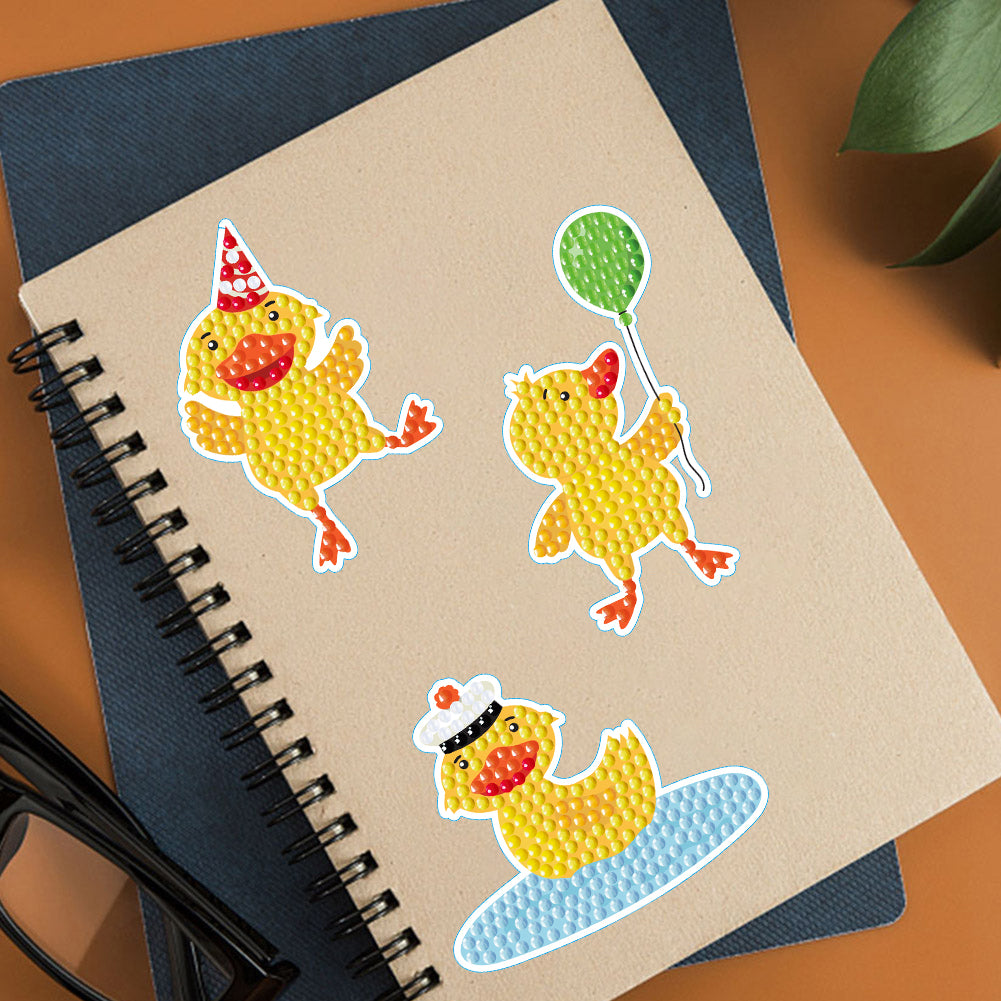 2pcs Diamond Mosaic Sticker Art Crafts Animal DIY Cartoon Stickers Children Gift