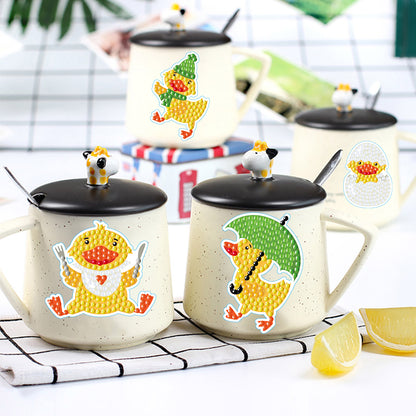 2pcs Diamond Mosaic Sticker Art Crafts Animal DIY Cartoon Stickers Children Gift