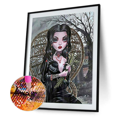 Heavy Makeup Woman - Full Round Drill Diamond Painting 30*40CM