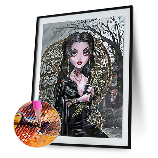 Heavy Makeup Woman - Full Round Drill Diamond Painting 30*40CM