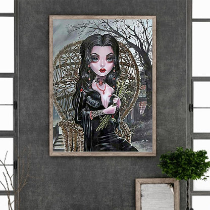 Heavy Makeup Woman - Full Round Drill Diamond Painting 30*40CM