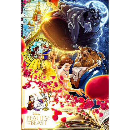 Beauty And The Beast - Full Round Drill Diamond Painting 30*40CM