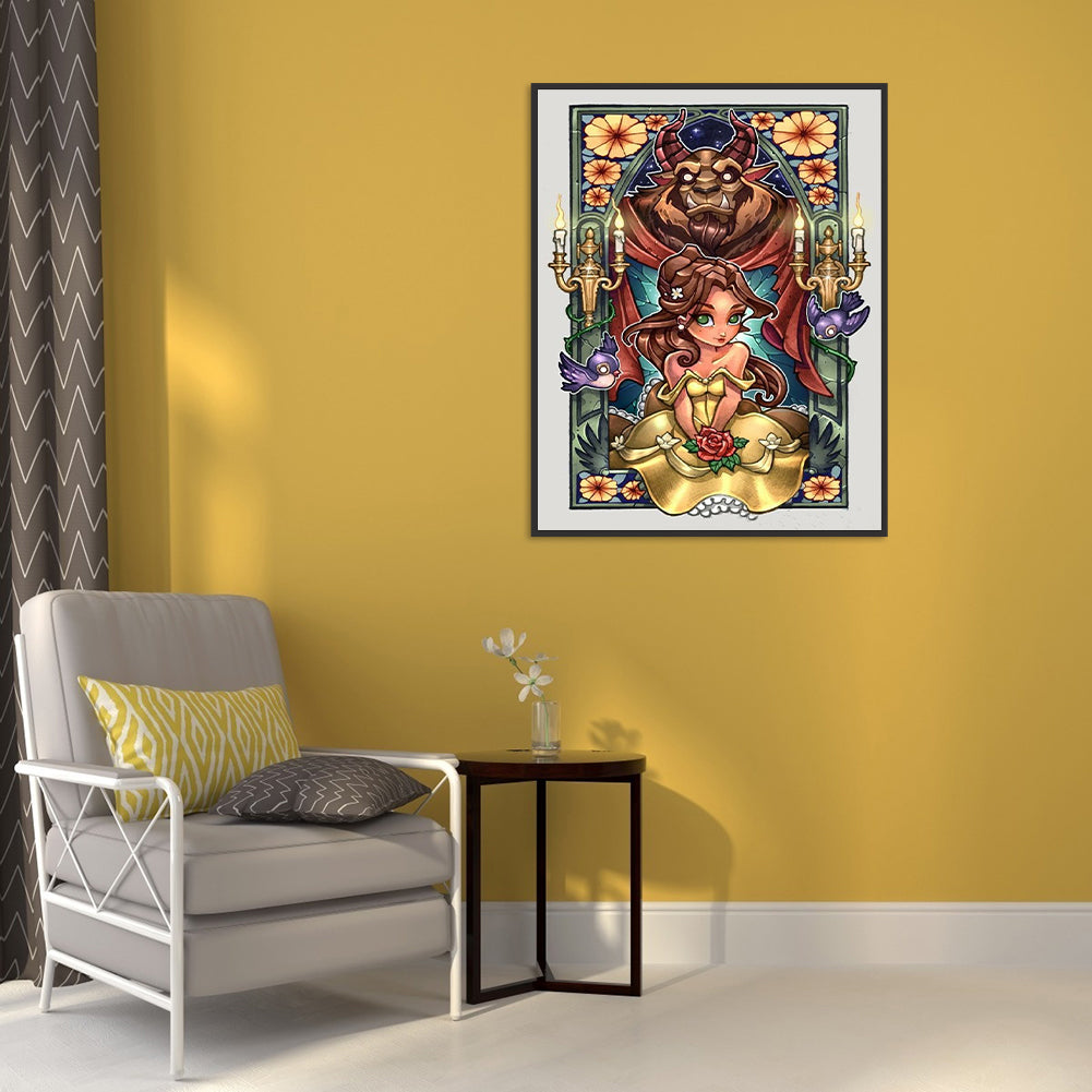 Beauty And The Beast - Full Round Drill Diamond Painting 30*40CM