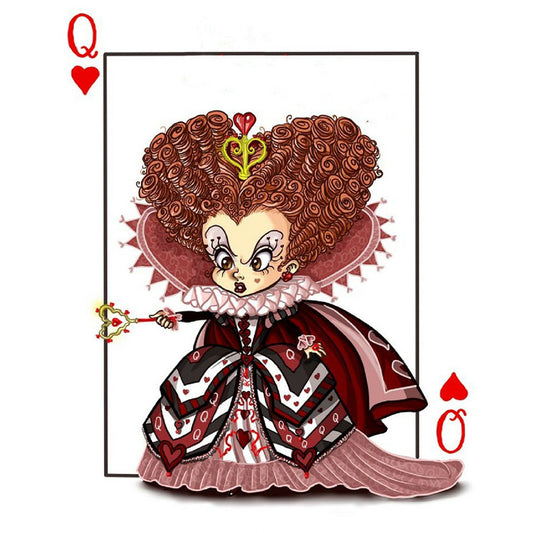Queen Of Hearts - Full Round Drill Diamond Painting 30*40CM