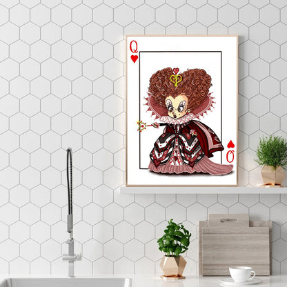 Queen Of Hearts - Full Round Drill Diamond Painting 30*40CM