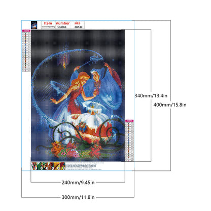 Cinderella - Full Round Drill Diamond Painting 30*40CM