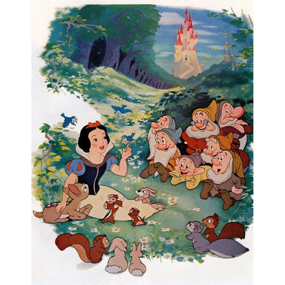 Snow White And The Dwarfs - Full Round Drill Diamond Painting 30*40CM