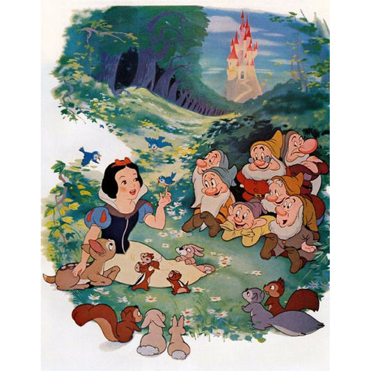Snow White And The Dwarfs - Full Round Drill Diamond Painting 30*40CM
