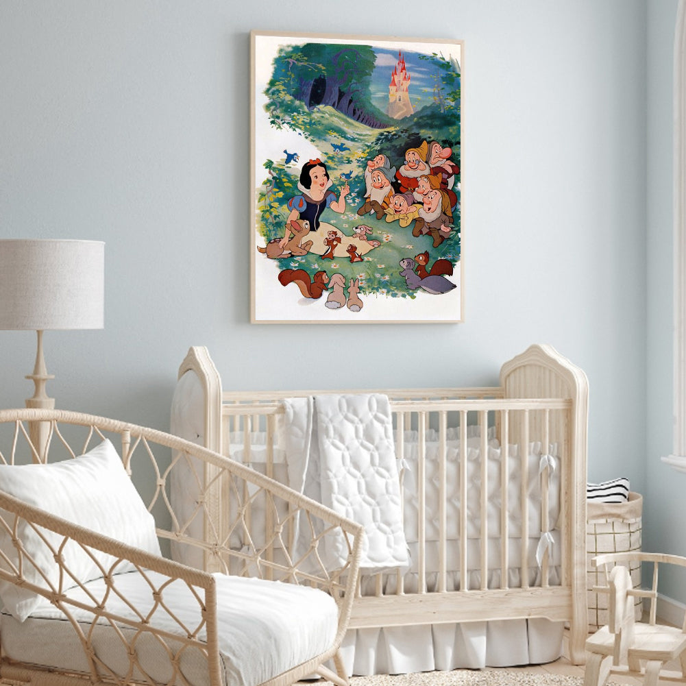 Snow White And The Dwarfs - Full Round Drill Diamond Painting 30*40CM