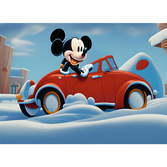 Disney Mickey Minnie - Full Round Drill Diamond Painting 40*30CM