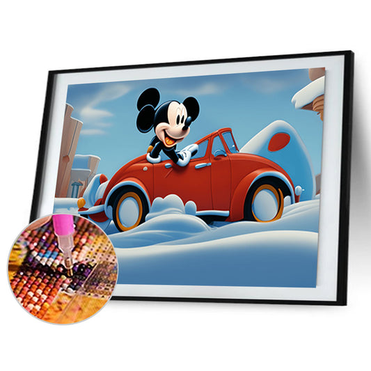 Disney Mickey Minnie - Full Round Drill Diamond Painting 40*30CM