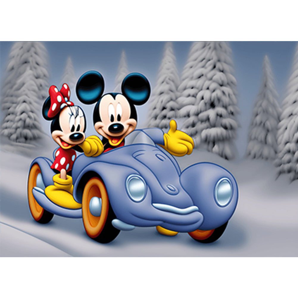 Disney Mickey Minnie - Full Round Drill Diamond Painting 40*30CM