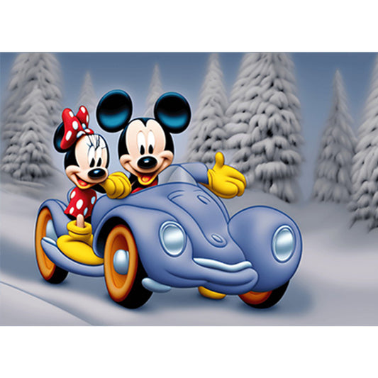 Disney Mickey Minnie - Full Round Drill Diamond Painting 40*30CM