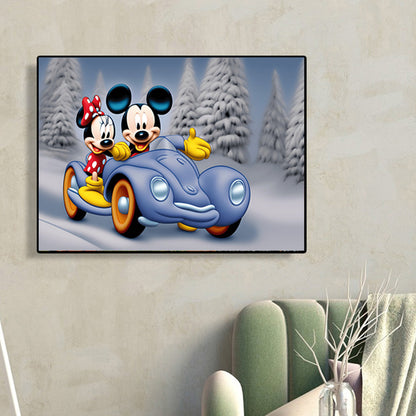 Disney Mickey Minnie - Full Round Drill Diamond Painting 40*30CM