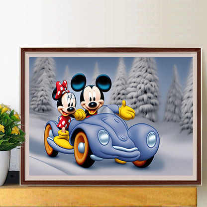 Disney Mickey Minnie - Full Round Drill Diamond Painting 40*30CM