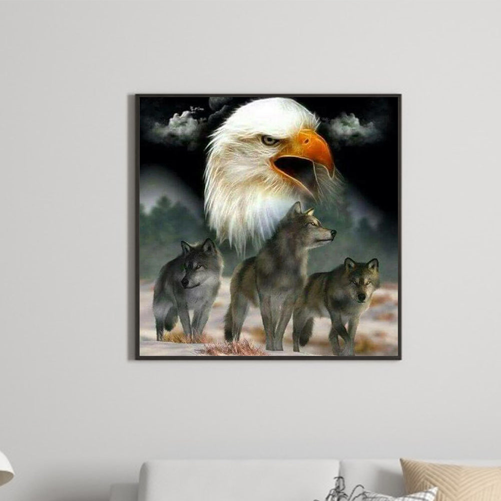 Eagle And Wolf - Full Round Drill Diamond Painting 60*60CM