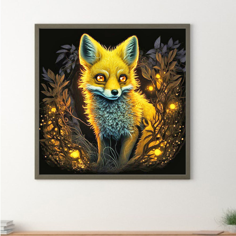 Fox In Light - Full Round Drill Diamond Painting 30*30CM