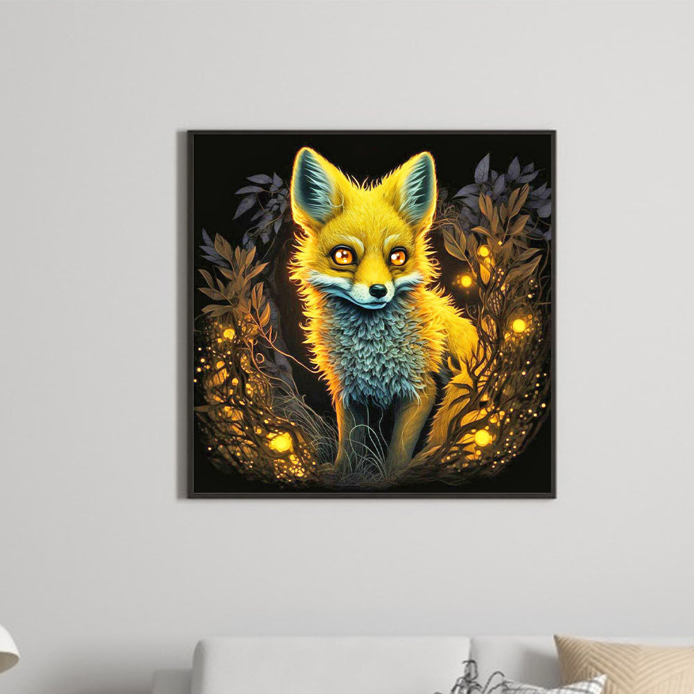 Fox In Light - Full Round Drill Diamond Painting 30*30CM